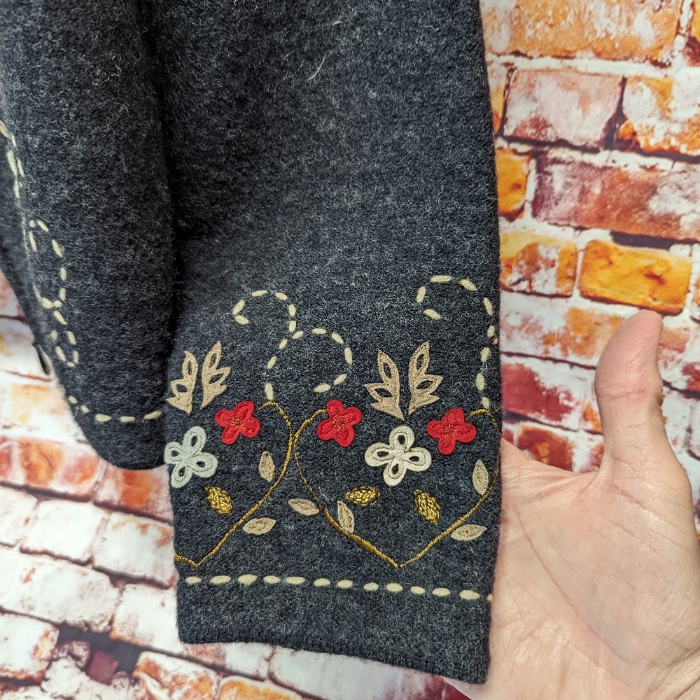 Pendleton Virgin Wool Embroidered Jacket Cardigan… - image 3